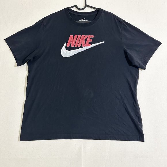 Nike Shirt Mens XL  Black Graphic Logo Crew Neck Short Sleeve - Picture 1 of 10